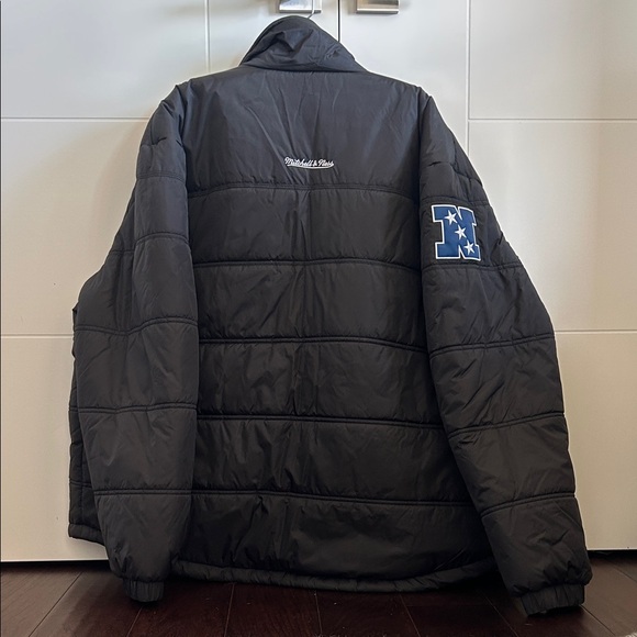 Seattle Seahawks Black NFC Throwback Mitchell & Ness Puffer Jacket - Picture 3 of 7